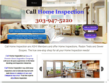 Tablet Screenshot of callhomeinspection.com